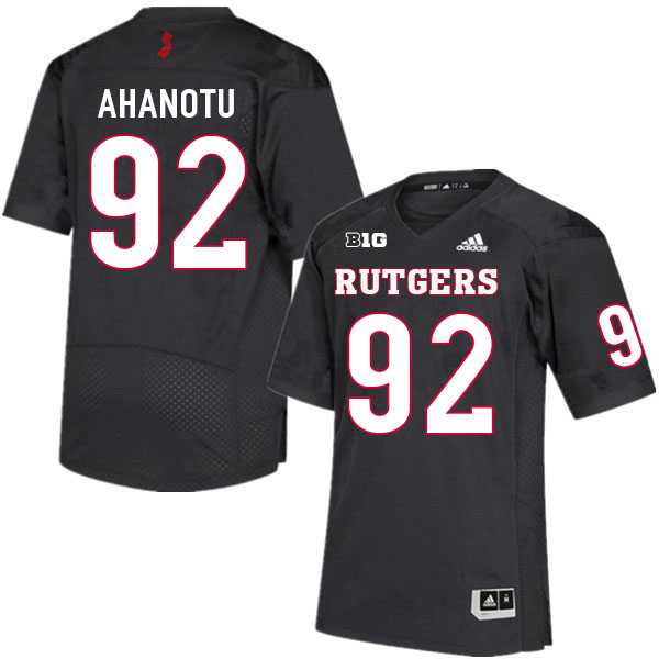 Youth #92 Mayan Ahanotu Rutgers Scarlet Knights College Football Jerseys Sale-Black